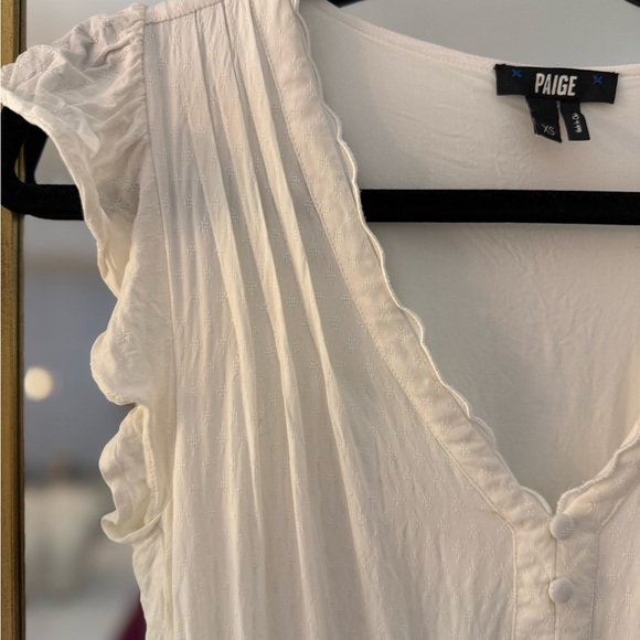 PAIGE White Mini Dress with Flutter Sleeves - Picture 6 of 14